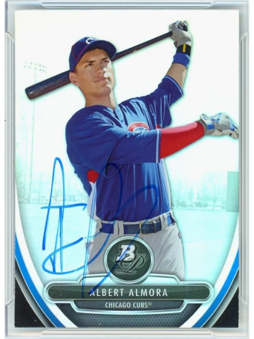 Albert Almora Signed 2013 Bowman Platinum #BPP31 Cubs Beckett BAS Slabbed Auto